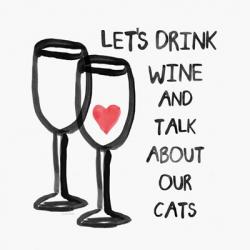 Wine and Cats | Obraz na stenu