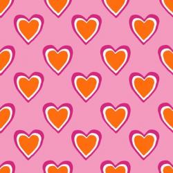 Pink and Orange Hearts | Obraz na stenu