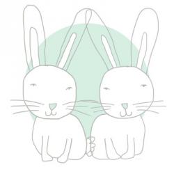 Two Bunnies | Obraz na stenu