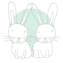 Two Bunnies | Obraz na stenu