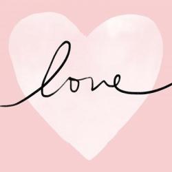 Pink Heart Love | Obraz na stenu