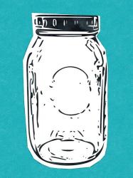 Pop Art Mason Jar - Blue | Obraz na stenu
