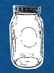 Pop Art Mason Jar - Dark Blue | Obraz na stenu