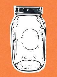 Pop Art Mason Jar - Orange | Obraz na stenu