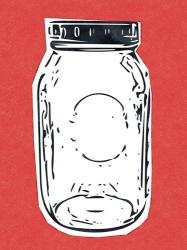 Pop Art Mason Jar - Red | Obraz na stenu