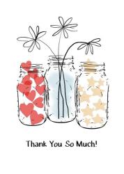 Mason Jar Thank You | Obraz na stenu