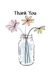 Thank You Jar of Flowers | Obraz na stenu