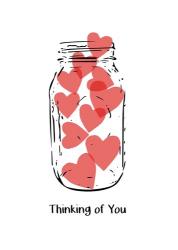 Thinking of you Jar Card | Obraz na stenu