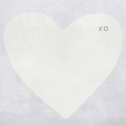 Light Grey Heart - XO | Obraz na stenu