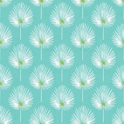 Aqua and White Leaves II | Obraz na stenu