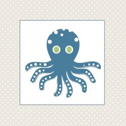 Cute Blue Octopus | Obraz na stenu