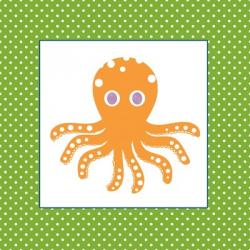 Cute Orange Octopus | Obraz na stenu