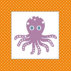 Cute Purple Octopus | Obraz na stenu