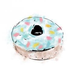 Blue Sprinkle Donut | Obraz na stenu