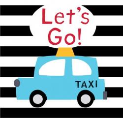 Let's Go - Bright Blue Taxi | Obraz na stenu