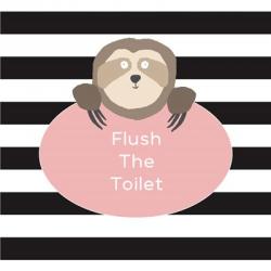 Flush the Toilet Sloth | Obraz na stenu