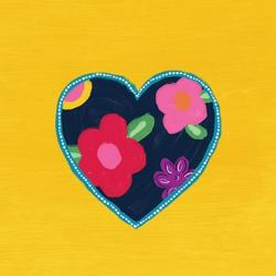 Yellow Painted Heart | Obraz na stenu