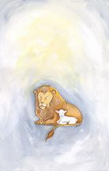 Lion and Lamb | Obraz na stenu