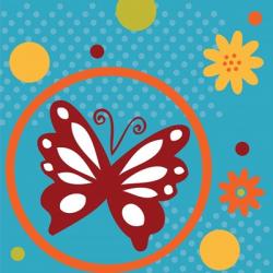 Butterflies and Blooms Playful VII | Obraz na stenu