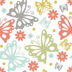 Butterflies and Blooms Tranquil II | Obraz na stenu