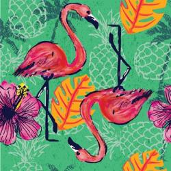 Tropical Flamingo Pattern | Obraz na stenu