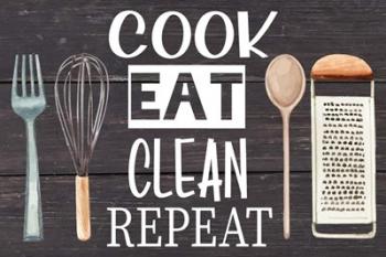 Cook Eat Clean Repeat | Obraz na stenu