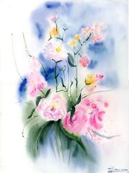 Pink Flowers | Obraz na stenu
