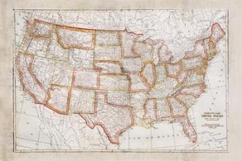 Map of USA | Obraz na stenu