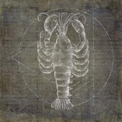 Lobster Geometric Silver | Obraz na stenu