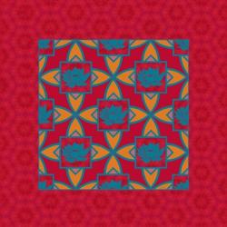 Lotus Tile Colored II | Obraz na stenu