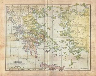Vintage Greece Empire Map | Obraz na stenu