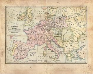 Vintage Napoleon Empire Map | Obraz na stenu