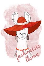 Fashionista Llama | Obraz na stenu