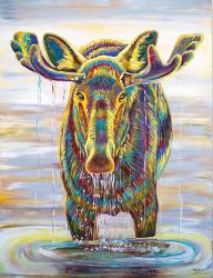 Water Moose | Obraz na stenu