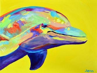 Yellow Dolphin | Obraz na stenu