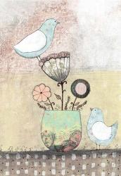 Birds Together - Floral | Obraz na stenu