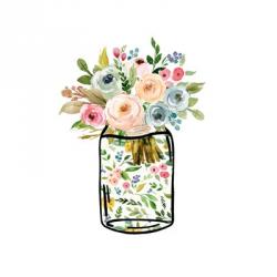 Mason Jar Bouquet | Obraz na stenu