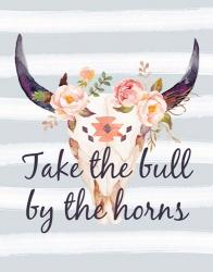 Bull Skull on Stripes III | Obraz na stenu