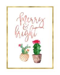Merry and Bright Succulent | Obraz na stenu
