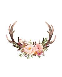 Floral Antlers | Obraz na stenu