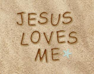 Jesus Loves Me Sand | Obraz na stenu
