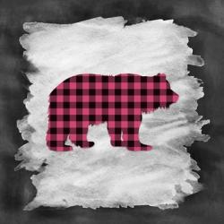 Pink Plaid Bear | Obraz na stenu