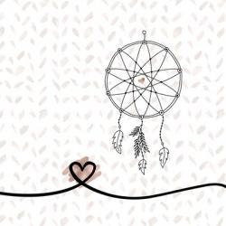 Dream Catcher Hearts and Pattern | Obraz na stenu