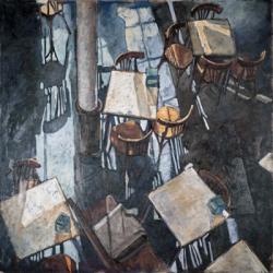 Shadows at the Zurich Cafe | Obraz na stenu