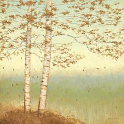Golden Birch I with Blue Sky | Obraz na stenu