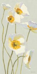 White on White Poppies Panel I | Obraz na stenu