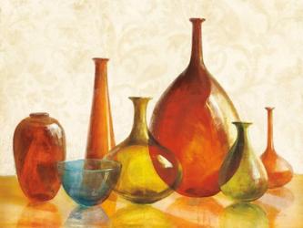 Colorful Glass Vessels on Ivory | Obraz na stenu