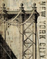 Vintage NY Manhattan Bridge | Obraz na stenu