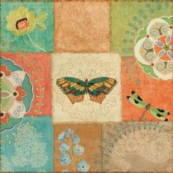 Folk Floral IV Center Butterfly | Obraz na stenu