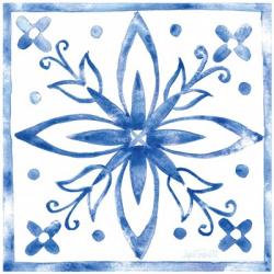 Tile Stencil I Blue | Obraz na stenu